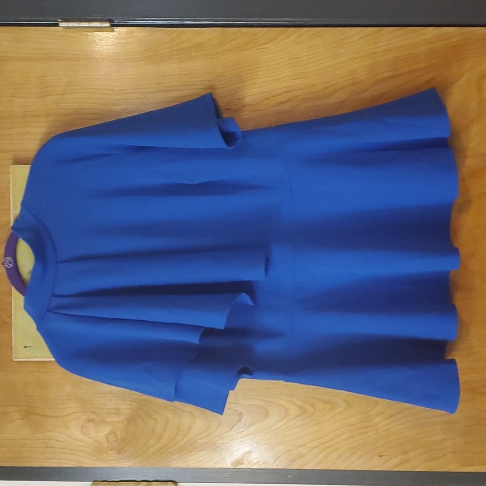 Ashley Stewart blue peplum blouse size 22/24